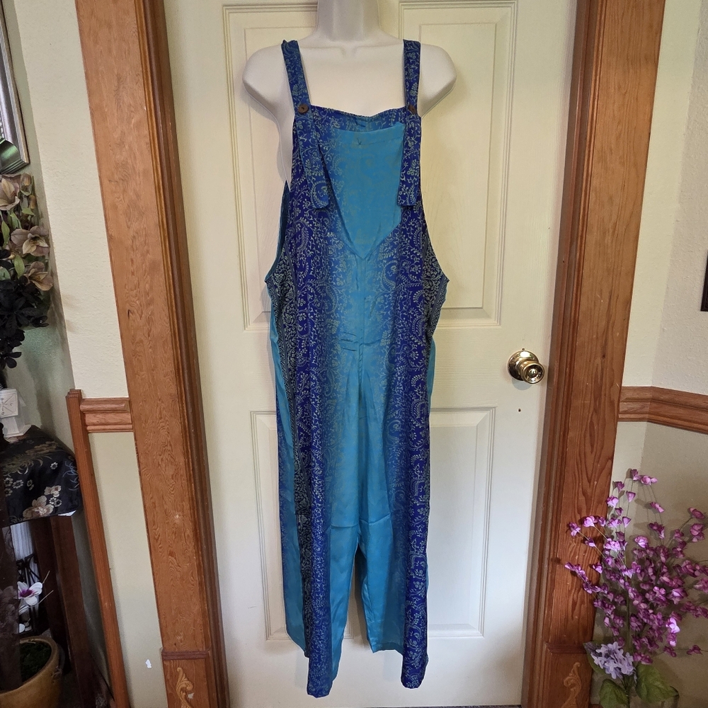 EARTHBOUND Blue Paisley Jumpsuit